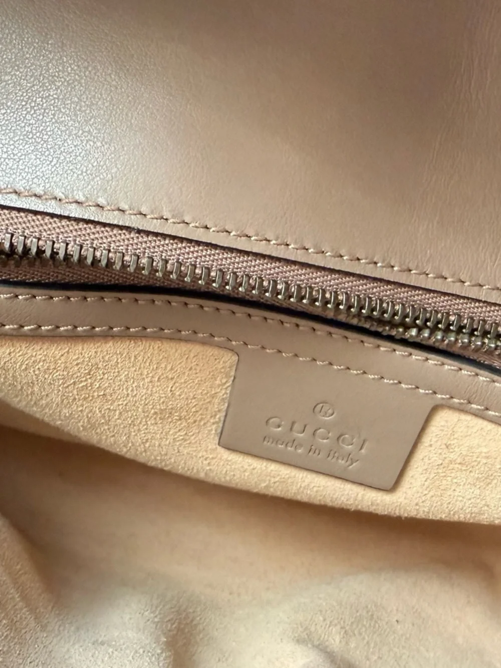 Gucci Taupe Quilted Shoulder Bag with Gold Hardware - Picture 3 of 6